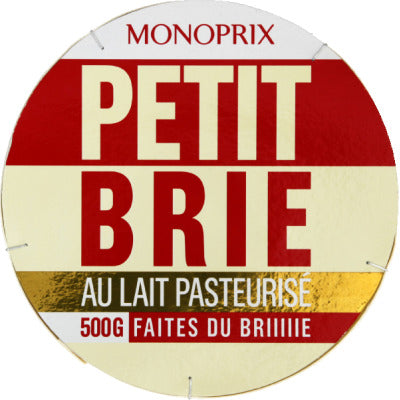 Monoprix Petit Brie au Lait Pasteurisé 500g