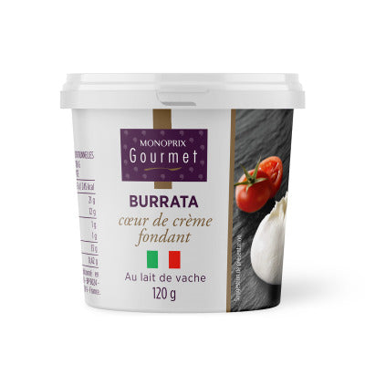 Monoprix Gourmet Burrata au lait de vache 120g