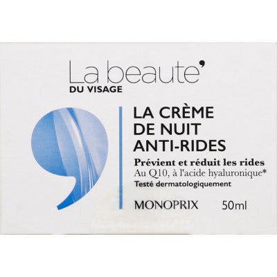 Monoprix La Beauté La Crème De Nuit Anti-Rides 50Ml