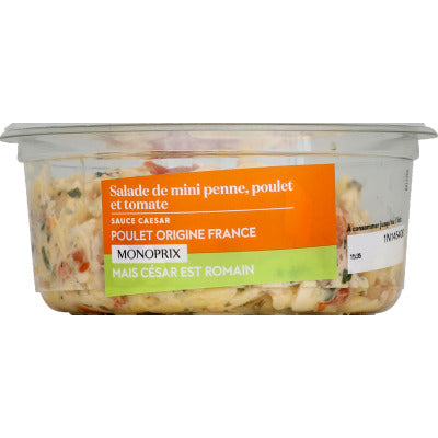 Monoprix Mini Penne Poulet Tomates Sauce César 180g