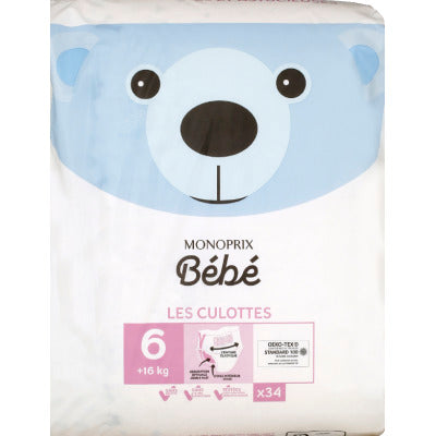 Monoprix Bébé Culottes Taille 6 x34