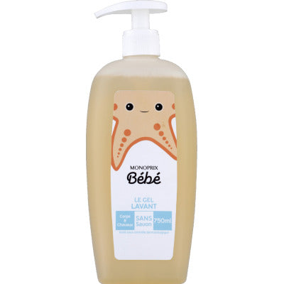 Monoprix Bébé Gel Lavant 2En1 Sans Savon 750Ml