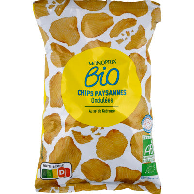 Monoprix Bio Chips Paysannes Ondulées 125g