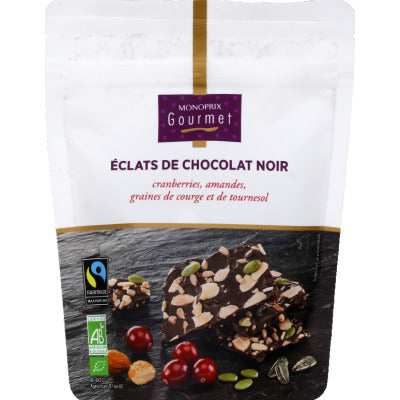 Monoprix Gourmet Eclats De Chocolat Noir Cranberries, Amandes & Graines Bio 120G