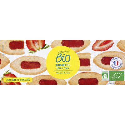 Monoprix Bio Barquettes Saveur Fraise 120g