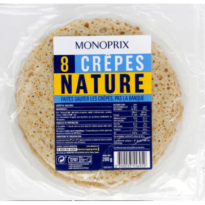 Monoprix 8 Crêpes Nature 280g