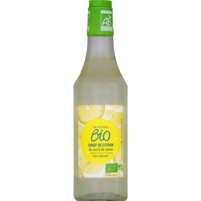 Monoprix Bio Sirop de Citron au Sucre de Canne Sans Colorant 50cl