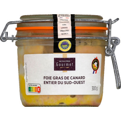 Monoprix Gourmet Foie gras de canard entier du Sud-Ouest IGP 300g