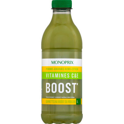 Monoprix Jus Detox vitamines C&E pomme, ananas, kiwi, citron 1L