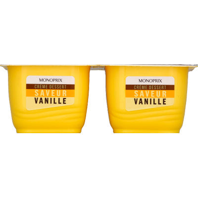 Monoprix Crème Dessert Saveur Vanille 4x125g