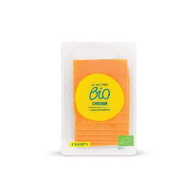 Monoprix Bio Cheddar x8 tranches 160g