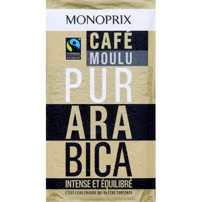 Monoprix café moulu pur Arabica intense & équilibré 250g