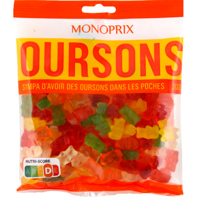 Monoprix Bonbons Oursons 200g