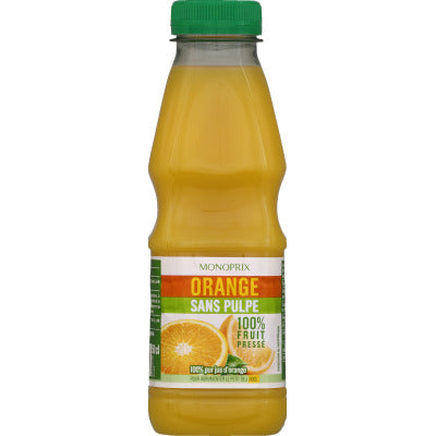 Monoprix pure jus d'orange pressée sans pulpe 50cl