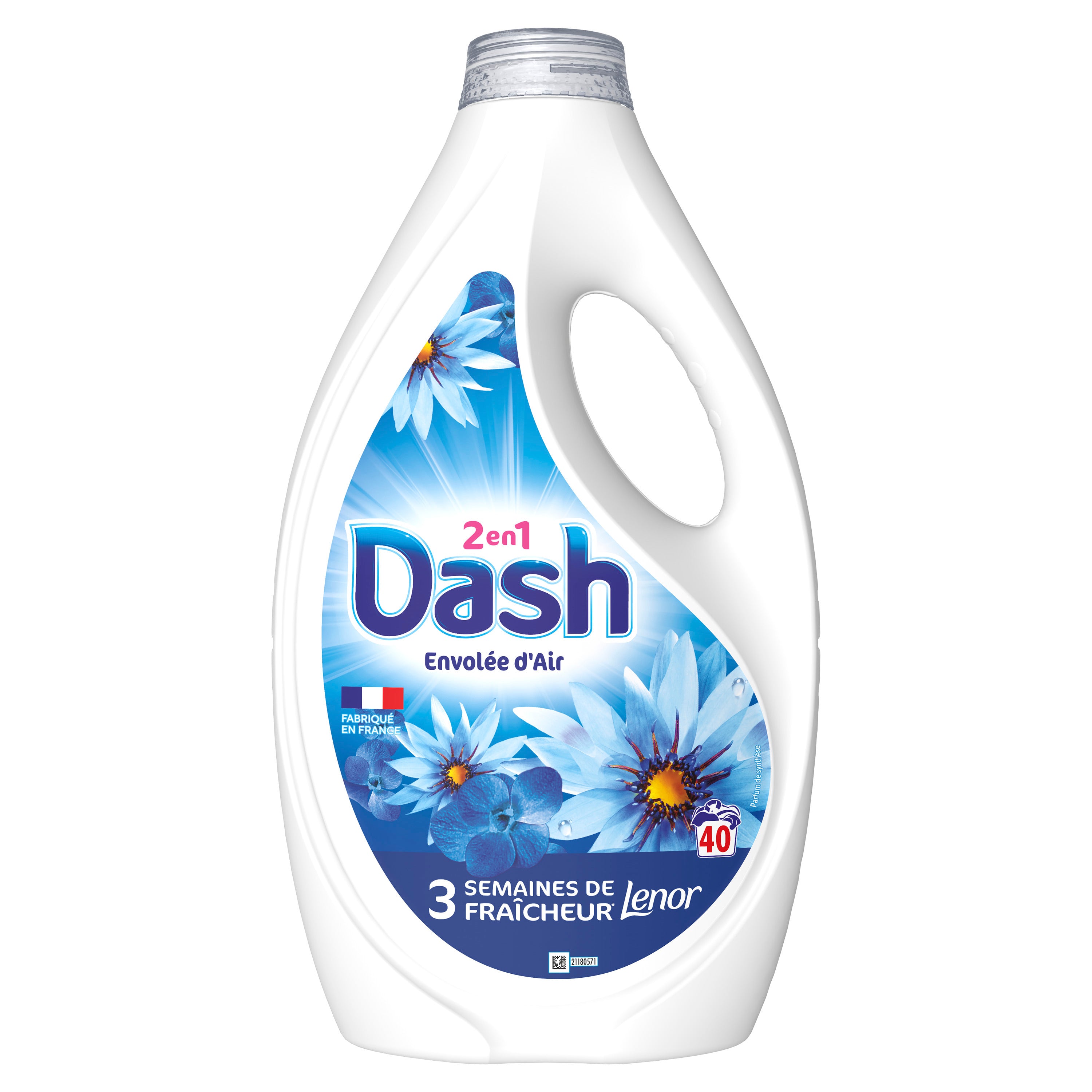 Dash Lessive Liquide 2en1 Envolée d'Air *40 Lavages 1,8L