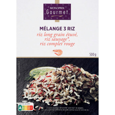 Monoprix Gourmet Mélange 3 Riz 500G