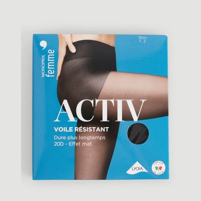 Monoprix Collants voile résistant 20D noir effet mat taille 3