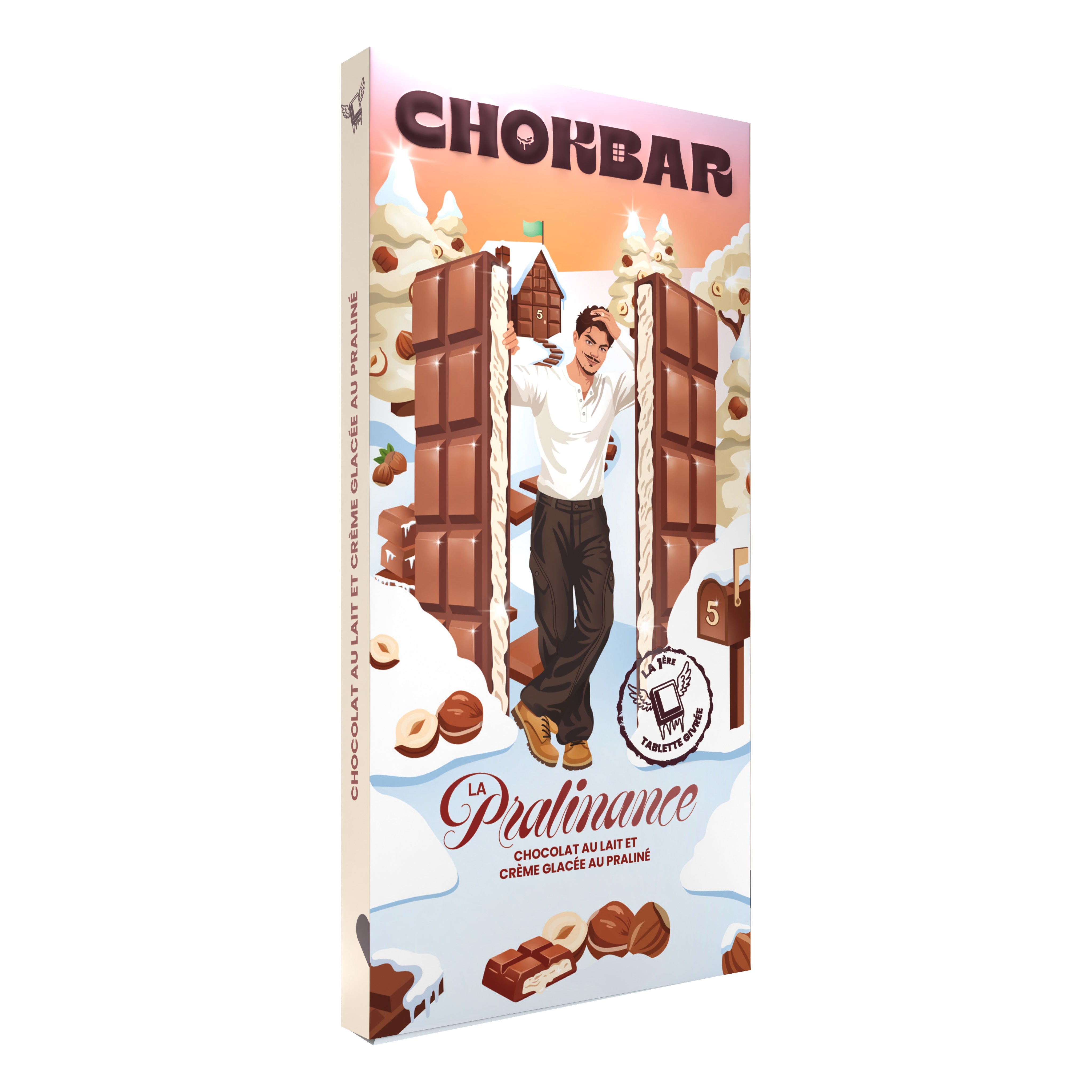 Chokbar La Pralinance Tablette de chocolat au lait & crème glacée 100g