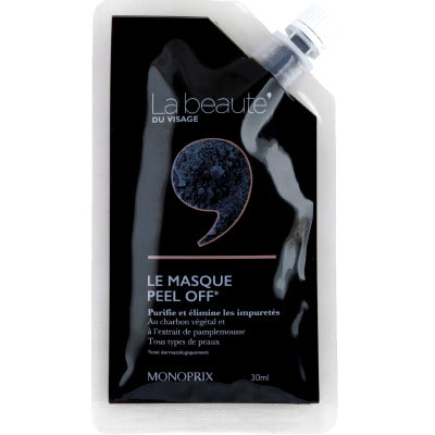 Monoprix La beauté Le masque peel-off charbon 30ml