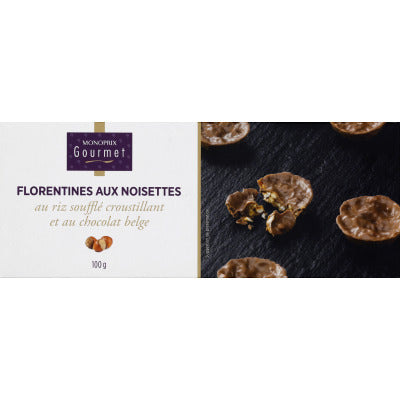 Monoprix Gourmet Florentines aux noisettes 100g