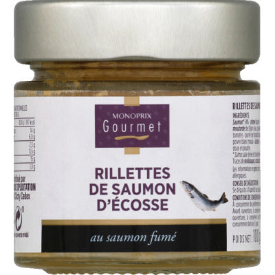 Monoprix Gourmet Rillettes de Saumon D'Ecosse Au Saumon Fumé 100g