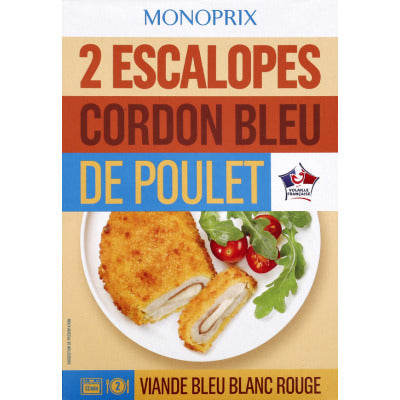 Monoprix Escalopes Cordon Bleu De Poulet x2
