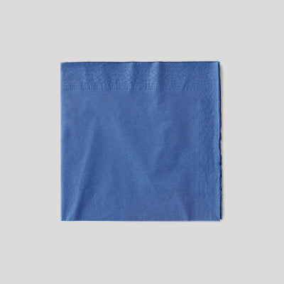 Monoprix Maison 20 Serviettes, Bleu Marine, 40X40Cm, 3 Plis