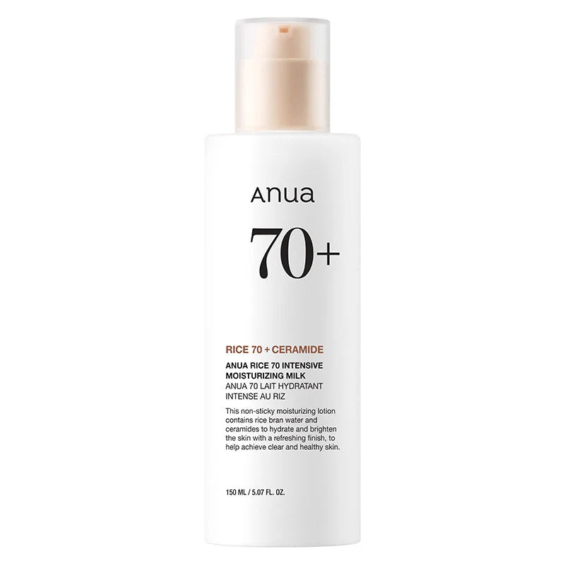 Anua 70+ Lait hydratant intense au riz 150ml