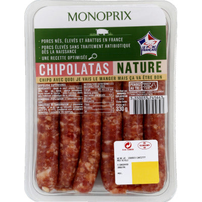 Monoprix Chipolatas Filiere X6 330 6 X