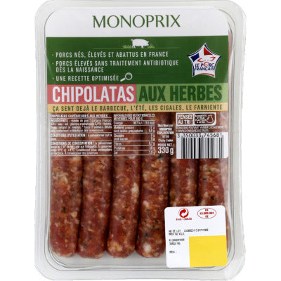 Monoprix Monoprix Chipo Herbes Filiere 330G