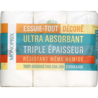 Monoprix Rouleaux Essuie-Tout Décorés X3