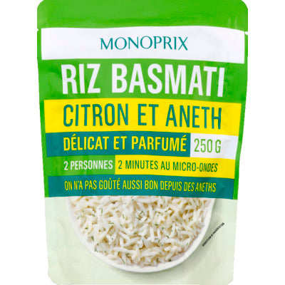 Monoprix Riz Basmati Au Citron Et À L'Aneth 250G