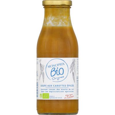 Monoprix Bio Origines soupe aux carottes épicée 50cl