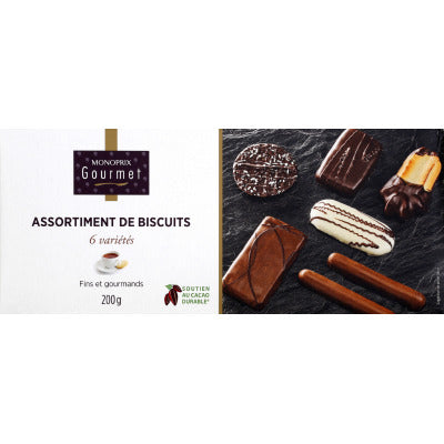 Monoprix Gourmet Assortiments de biscuits 6 variétés 200g