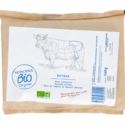 Monoprix Bio Origines Bifteck Flow 140g