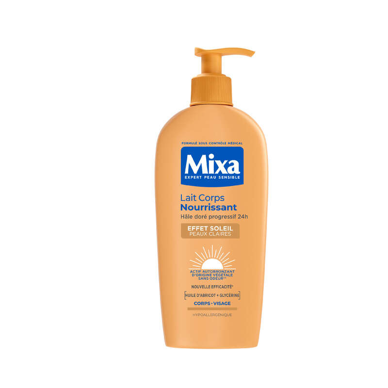 Mixa Lait Corps Nourrissant Effet Soleil pour Peaux Claires 250ml