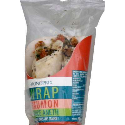 Monoprix Wrap Saumon Sauce Aneth 180G