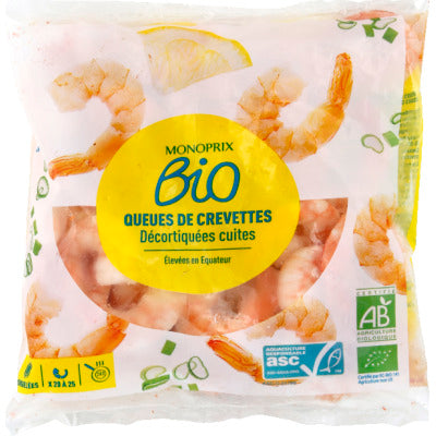 Monoprix Bio Queues de crevette cuite 250g