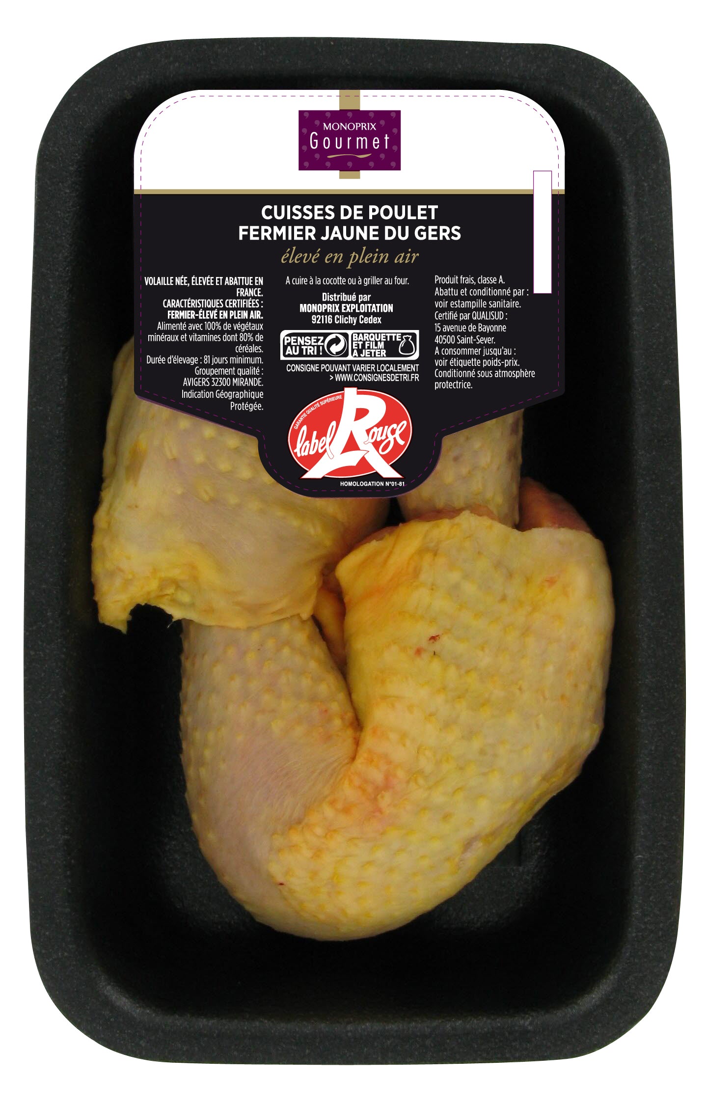Monoprix Gourmet Cuisses De Poulet Fermier Jaune Du Gers x2 600g
