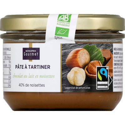 Monoprix Gourmet Pâte à tartiner chocolat au lait noisettes 200g