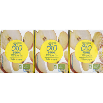 Monoprix Bio 100% Jus de Pomme 6x20cl