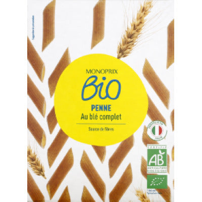 Monoprix Bio Penne au Blé complet 500g