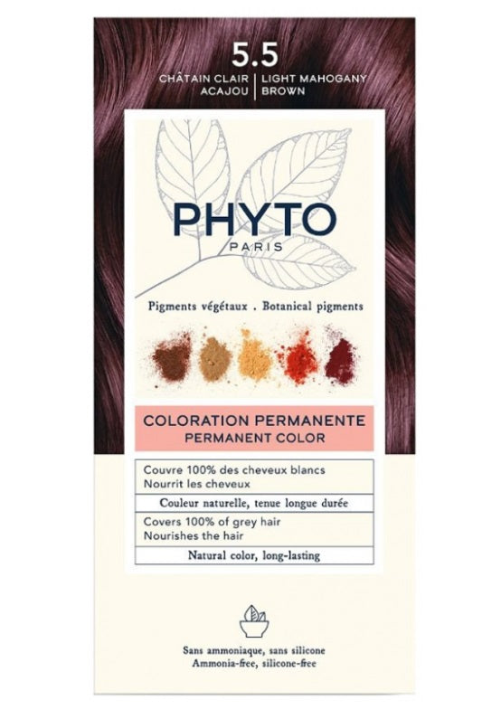 Phyto Couleur Coloration Permanente 5.5 Châtain Clair Acajou