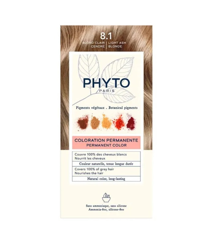 Phyto Couleur Coloration Permanente 8.1 Blond Clair Cendré