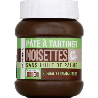 Monoprix pâte à tartiner noisettes 400g