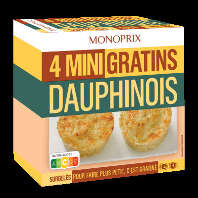 Monoprix 4 Mini gratins dauphinois 480g