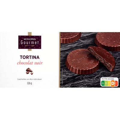 Monoprix Gourmet Tortina Chocolat Noir 126g