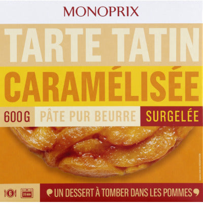 Monoprix Tarte Tatin Caramélisée Pâte Pur Beurre Surgelée 600 G