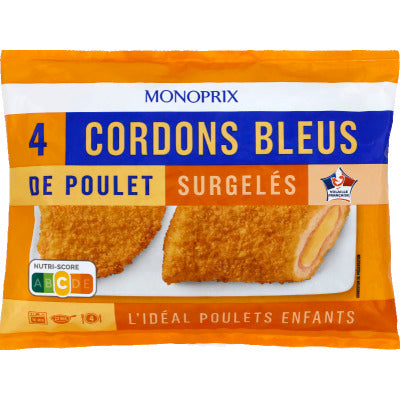 Monoprix Cordons Bleus de Poulet Surgelés *4 400g