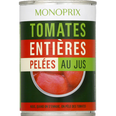 Monoprix Tomates Entières Pelées Au Jus 238g